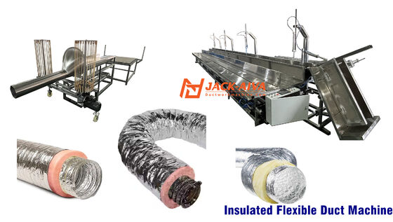 Insulated Flexible Air Duct Making Machine | Glass Wool Flexible Duct Production Line Manufacturer